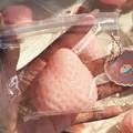 Realistic pink strawberry slow rebound squishy decompression toy in clear packaging bag - Ultra Soft Thickened High Quality / New Creamy Pink Strawberry Style