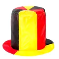 Tall German flag top hat accessory for world cup football fans and carnival party - Germany Style / One Size Fits All (56-60)