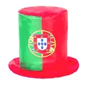 Portugal national flag top hat accessory for football fans and 2026 sport events - Portugal Style / One Size Fits All (56-60)