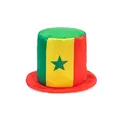 Colorful Senegal flag stovepipe hat for football fans and national celebrations. - Senegal / One Size Fits All (56-60)