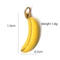 Yellow banana enamel pendant charm for DIY jewelry, 1.8g lightweight - Yellow Banana Shape (BXGPJ168)