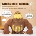 Bruine gorilla stressspeeltje met langzame rebound textuur voor ontspanning op bureau - 1500g / Super Grote Gorilla