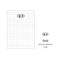 Minimalist grid pattern memo pad 50 sheets 65x89mm for journaling and notes - Plaid