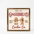 Christmas gingerbread wooden painting 20x20cm wall decor plaque - Gingerbread Couple (15) / 20*20*0.6CM