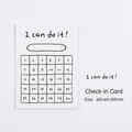 Minimalist black and white 30-day habit tracker card memo pad, 50 sheets, 65x89mm - Check-in