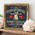 Detailed vintage Peter Cottontail wooden frame sign for a rustic spring home decor - 42 / 20*20*0.6CM