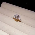 Detailed close-up of a silver-toned ring with a cushion-cut square cubic zirconia - White Square Zirconia (HR3597) / Adjustable Open / Silver