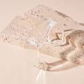 Minimalist irregular transparent wide resin bangle with a retro and artistic finish - Clear