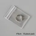 4x6cm anti-oxidation clear jewelry zip bag for rings and earrings, pack of 10 pcs - 4x6cm (10 Pieces/Pack) / Clear