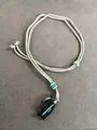 Handmade vintage braided necklace featuring a sleek black stone fish pendant for women - Black