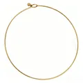 Minimalist gold-plated stainless steel rigid thin wire choker necklace for women - Plain Choker (A121) / Gold