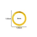 Gold stainless steel seamless nose ring hoop with 8mm inner and 1.03cm outer diameter. - Engraved Style (2663-1) / Gold