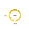 Elegant golden twisted stainless steel nose ring with clear stone 8mm diameter variant - Twisted Rhinestone Style (2663-2) / Gold