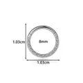8mm stainless steel seamless clicker ring with heart pattern for nose or ear piercing - Engraved Style (2663-1) / Silver
