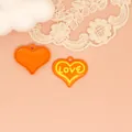 Orangefarbene Herzanhänger aus Legierung für DIY-Schmuck und handgemachte Geschenke - 1# Oranges Herz