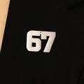 Spilla vintage in acciaio inossidabile numero 67 per appassionati di sport su giacca nera - Spilla Numero 67 / Argento