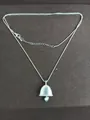Élégant collier pendentif cloche en argent avec breloque cœur poli et chaîne réglable - Cloche (HN12576) / Argent