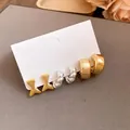 Juego de 3 pares de pendientes con colas de pez doradas y aros en oro y plata - Juego de 12 / Bicolor Oro y Plata