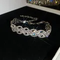 Elegante pulsera de diamantes de imitación para mujer en un lujoso joyero de color negro - 21# Pulsera