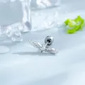 Cool star wing cartilage earring with titanium screw back in polished silver finish - Star Wing Appointment / Single Piece / Silver (A1427)