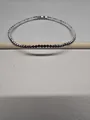 Elegantes Tennisarmband aus violettem Glas mit Silberfinish für modische Damen - Lila Diamant minimalistischer Stil (43#) / Silber-Lila