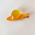 Barrette à cheveux mangue en résine avec base de pince crocodile orange style vacances - Mangue / 1 Pièce / Jaune