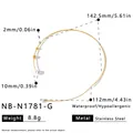 Technical specifications and dimensions of the waterproof pearl stainless steel choker - Gold Choker (NB-N1781-G) / 18K Gold
