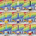 Soft plush teddy bear keychain collection with vibrant colored shirts and matching straps - Colorful Rope Style / 12cm High / Multicolor Matching