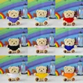 Soft plush teddy bear keychain collection in nine vibrant colors, perfect for unique gifts - Bead Chain Style / 12cm High / Multicolor Matching