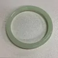 Bracelet jonc rond en calcédoine blanc clair de lune pour femme en vert pâle délicat - Style 17