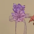 Elegante molletta per capelli fatta a mano con fiori di lavanda e nastri di pizzo delicati - Fermaglio a becco d'anatra - Pezzo singolo / Viola