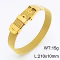 Gold Milanese mesh bracelet made of 304 stainless steel with an adjustable buckle - 10mm Style (KB215265-Z) / 210mm / Gold