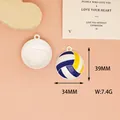 Detail view of volleyball pendant with size 39x34mm and weight 7.4g specifications - 1 Volleyball