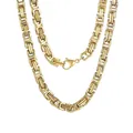 Duurzame vergulde titaniumstalen Byzantijnse ketting voor heren met kreeftensluiting - 6mm / Armband 18CM / Goud
