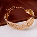 Detailed close-up of a gold irregular twisted metallic choker necklace with pleated texture - Irregular Wrinkled Wrapped Style / Gold