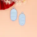 Light blue alloy doll shoe pendant with spray paint finish for DIY jewelry - Doll Shoe Pendant (G009鞋) / Light Blue