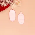 Cute matte pink shoe-shaped alloy charms for DIY jewelry making and handmade crafts - Doll Shoe Pendant (G009鞋) / Pink