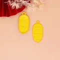 Yellow alloy doll shoe charm with matte spray paint finish for DIY jewelry making - Doll Shoe Pendant (G009鞋) / Yellow