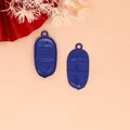Handmade blue alloy doll shoe pendant with premium matte spray paint for DIY jewelry - Doll Shoe Pendant (G009鞋) / Dark Blue