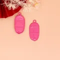 Two hot pink matte doll shoe charms for DIY jewelry making and alloy pendants decor - Doll Shoe Pendant (G009鞋) / Rose Red
