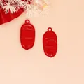 Bright red spray-painted alloy doll shoe pendant for creative DIY jewelry making and crafts - Doll Shoe Pendant (G009鞋) / Red