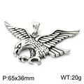 Vintage-Adler-Anhänger aus Edelstahl im amerikanischen Stil, 65x36mm, 20g Gewicht - Vintage Flügel Adler Anhänger (KP118563-LU)