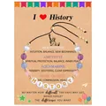Dettaglio macro del braccialetto di pietre naturali con perline dell'alfabeto History - Storia