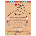 Bracciale in pietre naturali a tema matematico con perle di ametista regalo. - Matematica