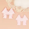 Sweet pink spray-painted alloy bow charm pendant for DIY jewelry and bag accessories - Pink