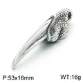 Stainless steel punk hip hop wolf tooth claw pendant for men, gothic style jewelry - Horn Claw Style (KP118518-LU) / Pendant Only (Without Chain)