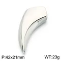 Punk hip hop style stainless steel wolf fang pendant for men in polished silver finish - Polished Claw Style (KP118568-LU) / Pendant Only (Without Chain)