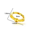 Gold stainless steel twist snake nose ring earring with 8mm inner diameter - Beaded Embellished Style (2664-4#) / Gold
