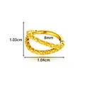 Anneau de piercing torsadé minimaliste en acier doré, design élégant sans couture - Style Torsadé Simple (2664-6#) / Or