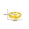 Anneau de nez serpent en acier inoxydable doré avec diamètre intérieur de 8 mm et tailles - Style Tête de Serpent (2664-7#) / Or